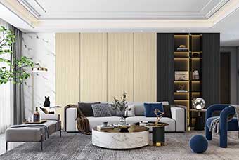 济宁轻奢风格-客厅