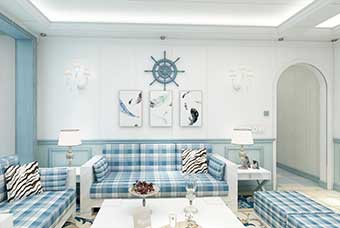济宁地中海风格-客厅