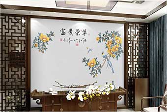 济宁森佰汇航空纤维墙咔（富贵荣华）